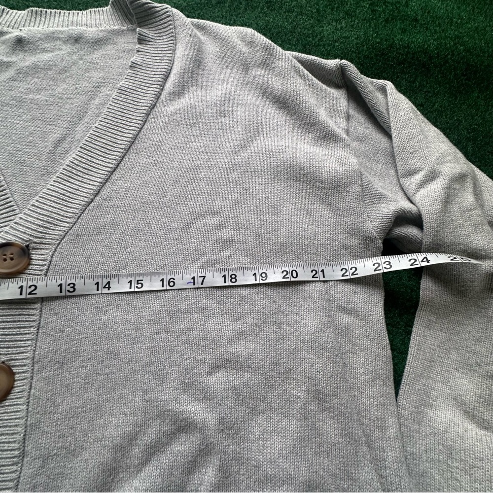 Gray Button-Up Cardigan - Picture 2 of 5
